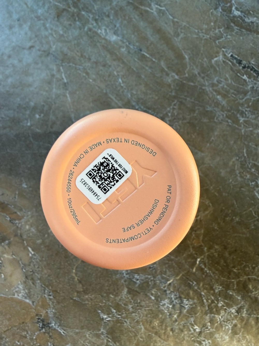 Yeti Peach Matte Tumbler with Stainless Rim. Includes Magslider lid. - Picture 3 of 5
